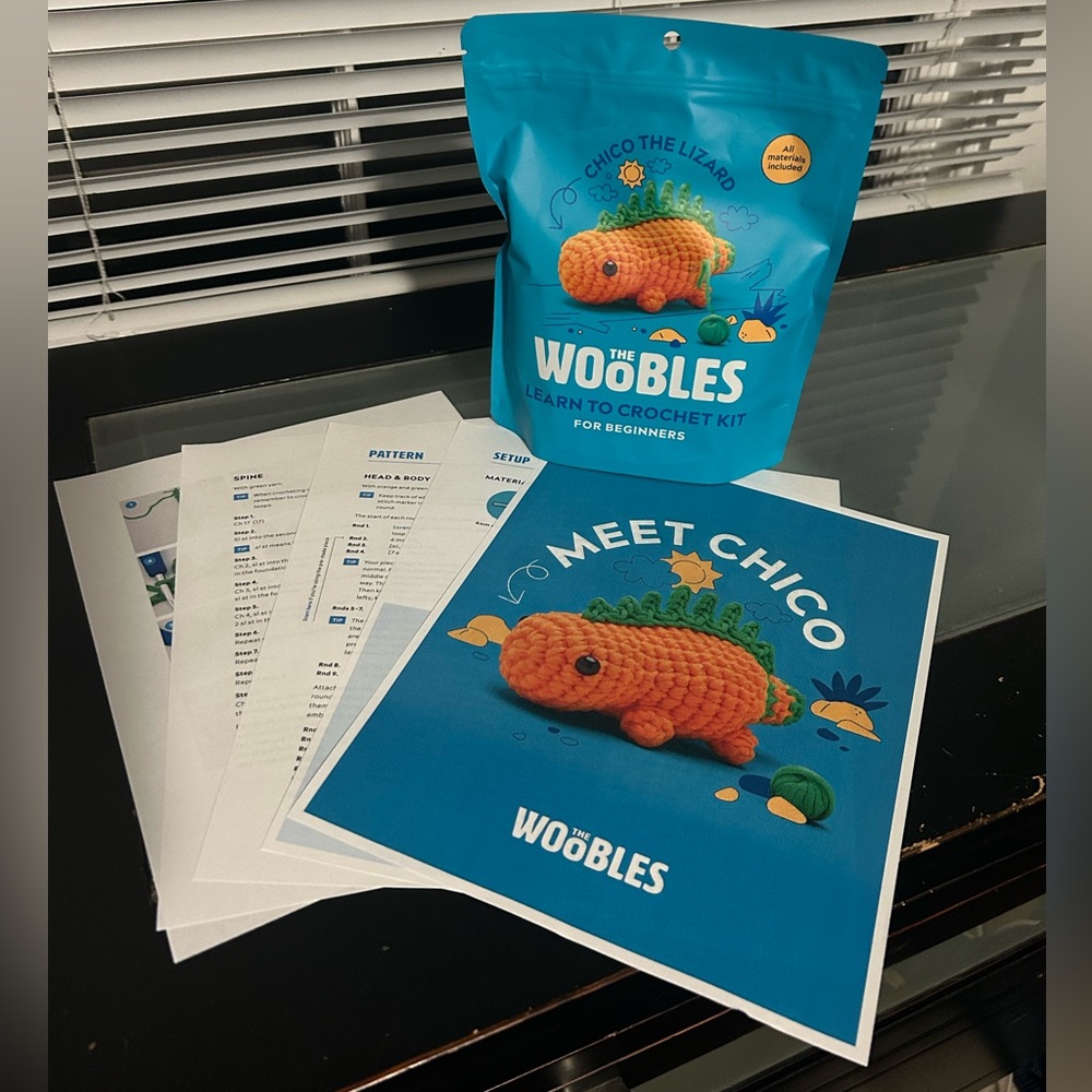The Woobles Crochet Kit - Chico the Lizard